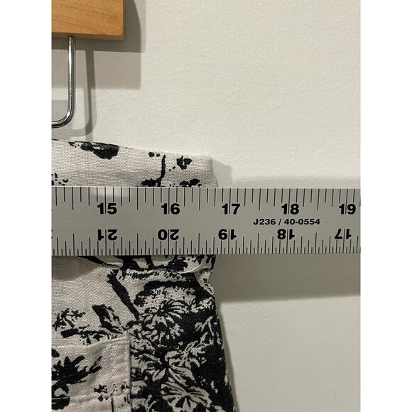 NWT Joie 100% Linen Pants Women 12 Ivory Black Wide Leg Natural Tree Hippie Boho - Picture 5 of 9